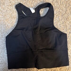 Free People Black Racerback Sports Bra